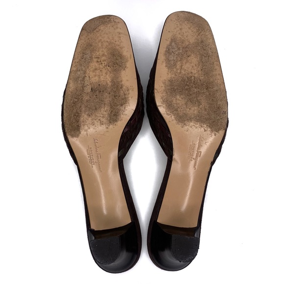 Salvatore Ferragamo Brown Suede Women’s Slip On Shoes - Picture 5 of 9